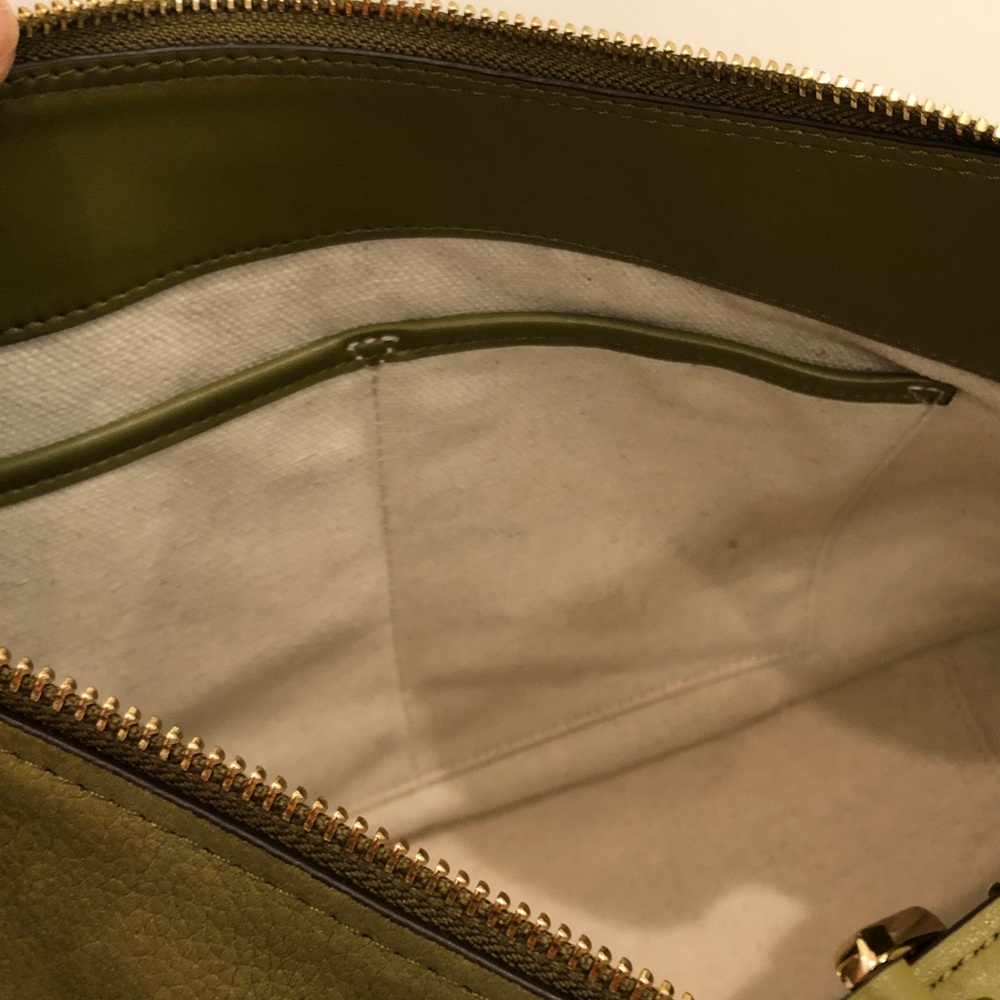 Michael Kors Olive Suede Hobo with Gold Hardware - Picture 8 of 9